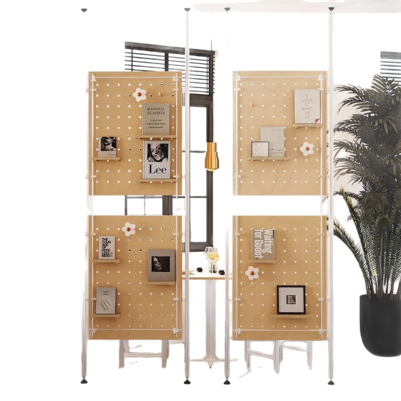 

Aluminum profile restaurant exhibition hall without punching holes, hole board screen partition decoration