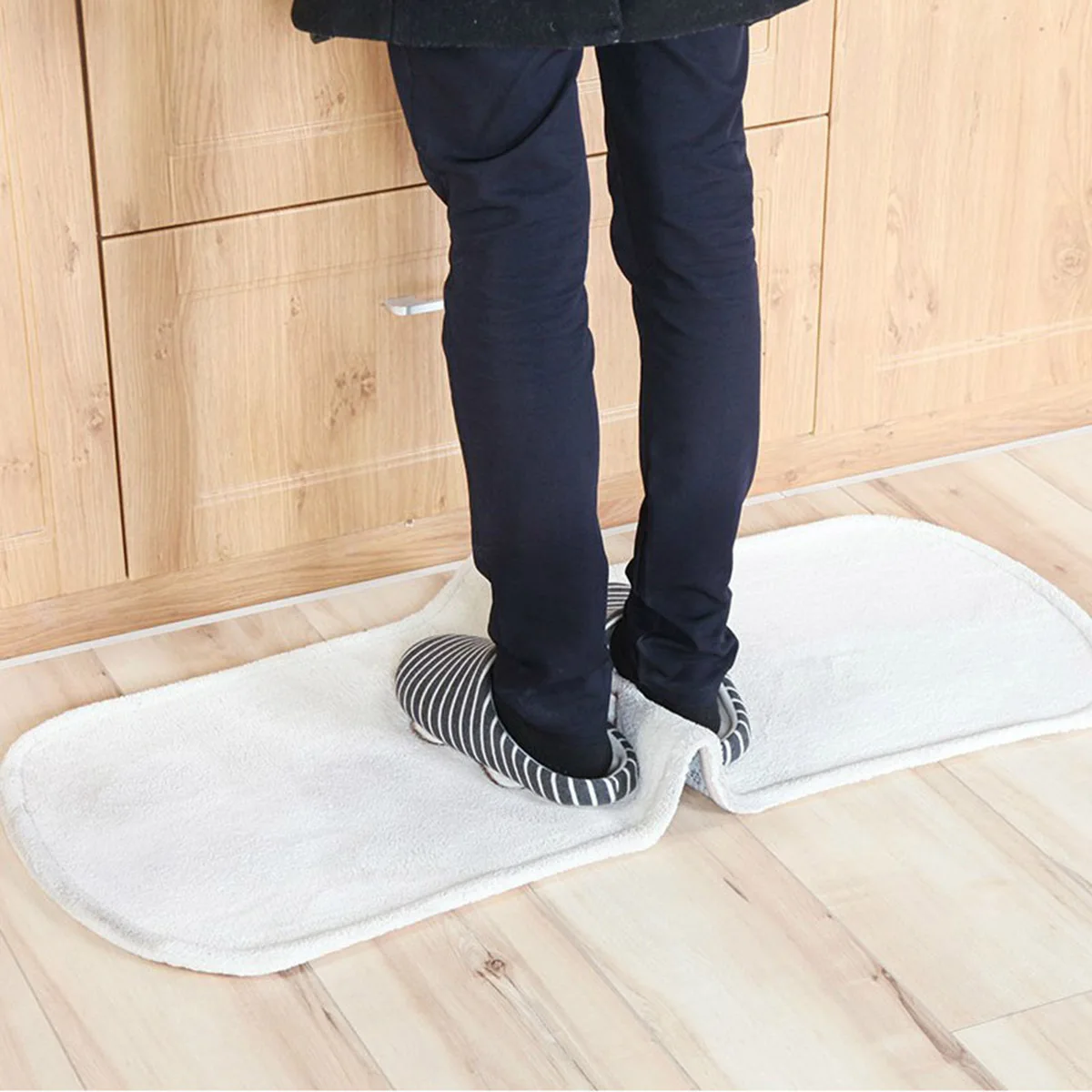 12Pcs with Hook Loop Technology Non Slip Fixed Sticker for Hard Floor Protection No Messy Residue Ideal for Home