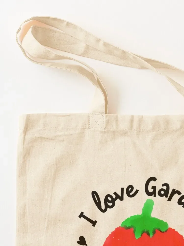 Amo il giardinaggio dalla mia testa Pomodori - Punny Garden Tote Bag borsa pieghevole riutilizzabile Borse per la spesa borse personalizzate Tote Bag