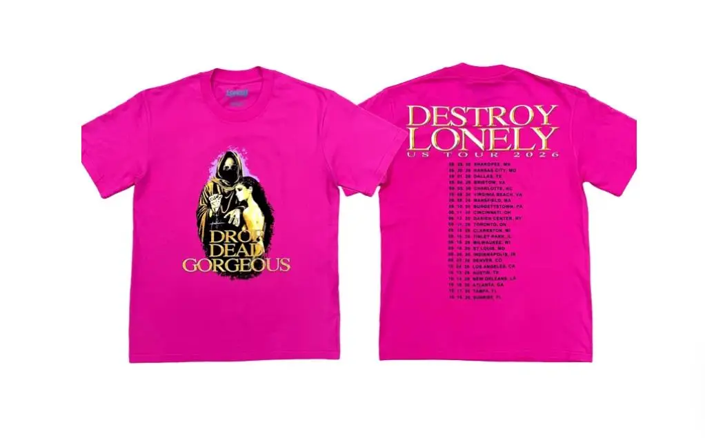 2026 DESTROY LONELY DROP DEAD GORGEOUS TOUR TEE Limited Edition Print Short Sleeve T-Shirt TX1909