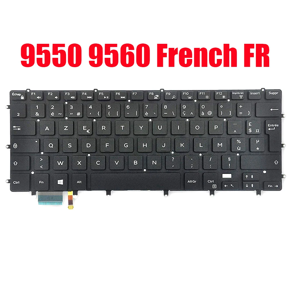 

French FR Keyboard For DELL For XPS 15 9550 9560 For Precision 5510 5520 0YFNDW YFNDW DLM14L26F0J698 PK131BG2A13 Backlit New