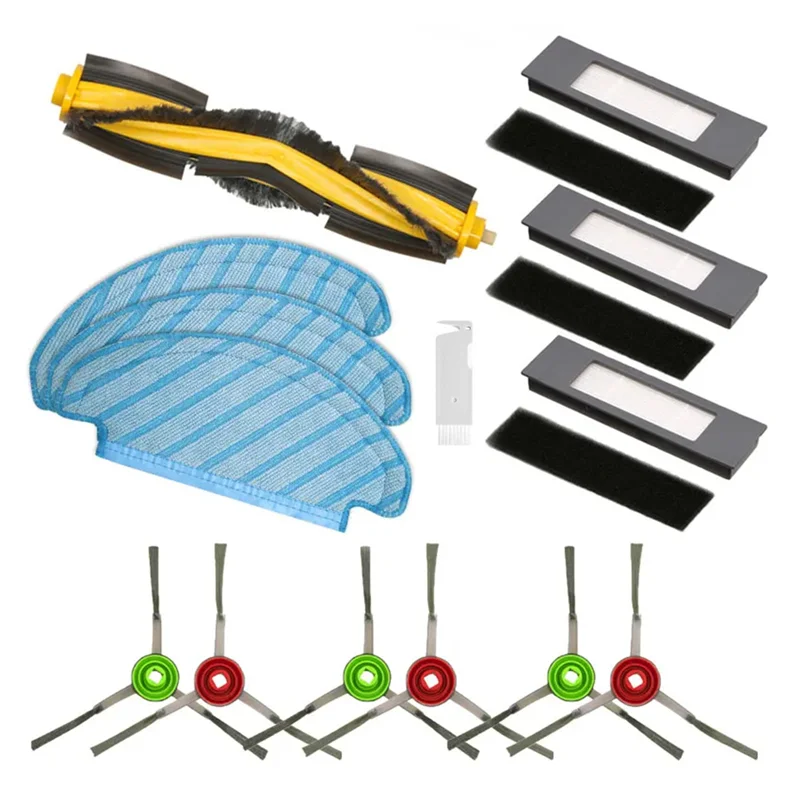 Kit de piezas de repuesto para Robot aspirador Yeedi Vac Max/ Vac Station/ Vac Hybrid/ Vac 2/ Vac 2 Pro, cepillo lateral principal, fregona con filtro Hepa
