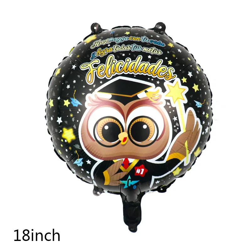 18 Inch Graduation Round Aluminum Film Balloon School College Graduation Ceremony Party Decoration