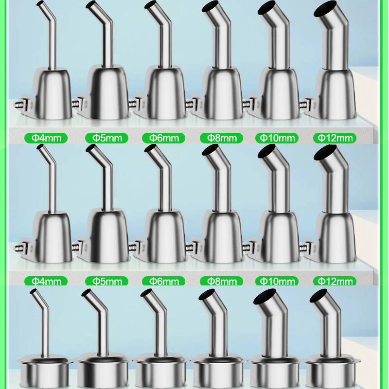 

RELIFE 861 857 858 серии, изгибные косые сопла горячего воздуха для работы под микроскопом 45 ° Ремонт насадки для продувочной сварочной станции