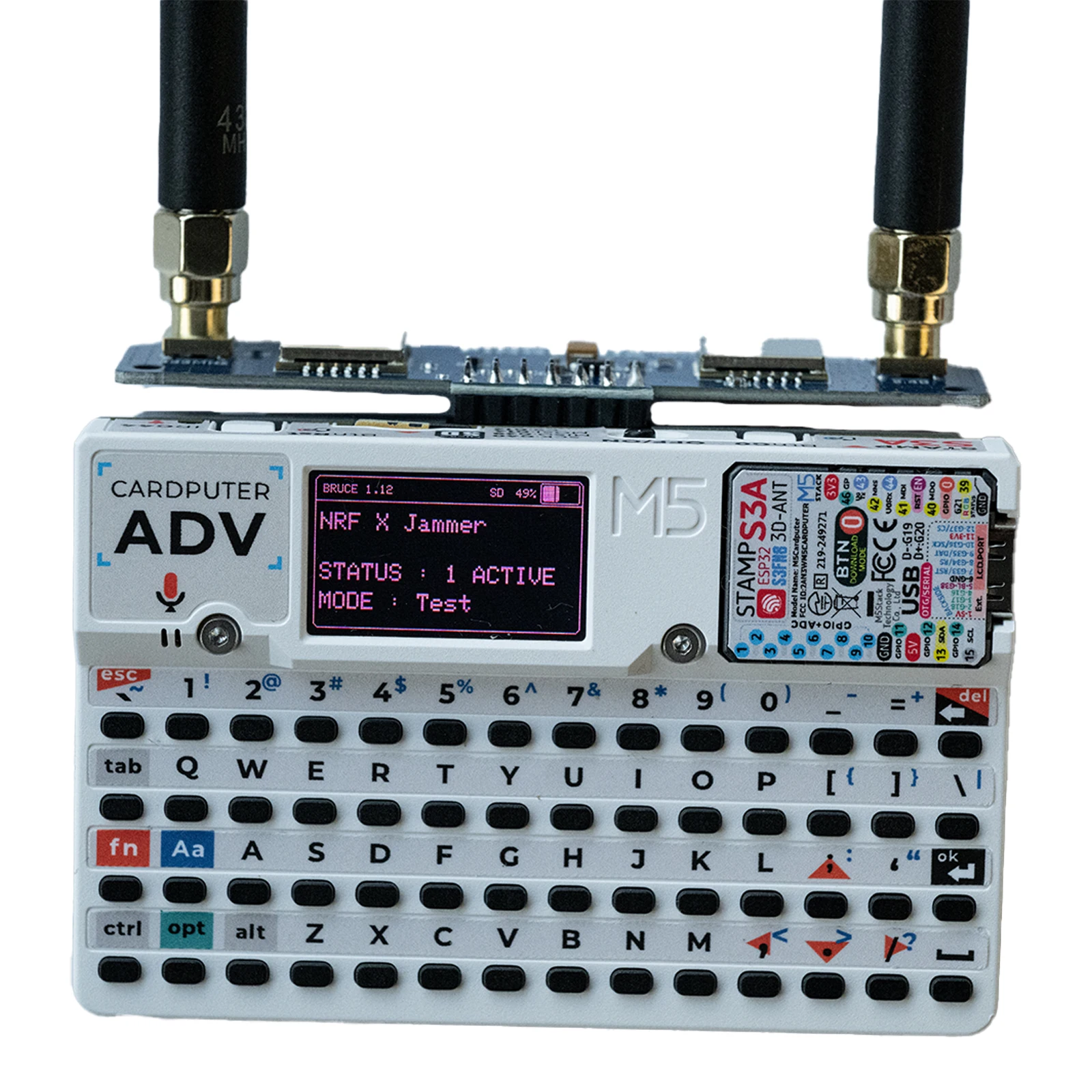 M5Stack Cardputer ADV RF Module 2-in-1, NRF24 & CC1101 Dual-Band Board, Enhanced Antenna Design, Stable 2.4G/433M Signal - view 5