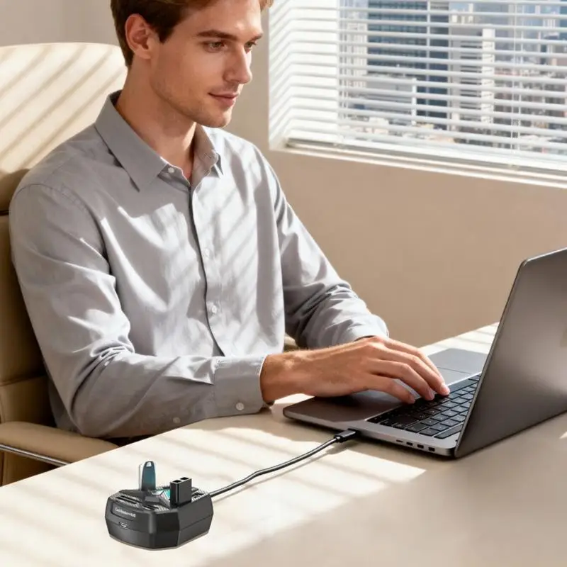 USB C To USB Adapter With Card Reader Functionality Great For Home Office And Business Use