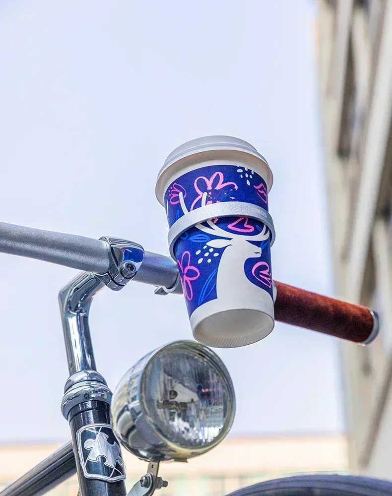 Bicycle Aluminum Alloy Handlebar Cup Holder, Bicycle Coffee Cup Holder,  Bicycle Bottle Cage Tea Coffee Cup Mounting Clip - AliExpress 18