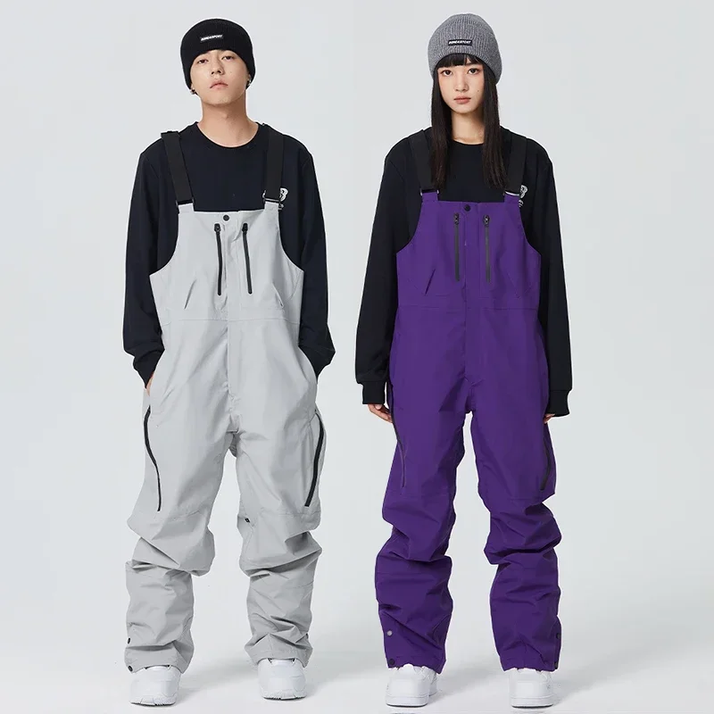 Outdoor Mountain Snow Pants Women Snowboard Jumpsuits Winter 3L Waterproof Female Trousers Man Motorcycle Skiing Sport Overalls