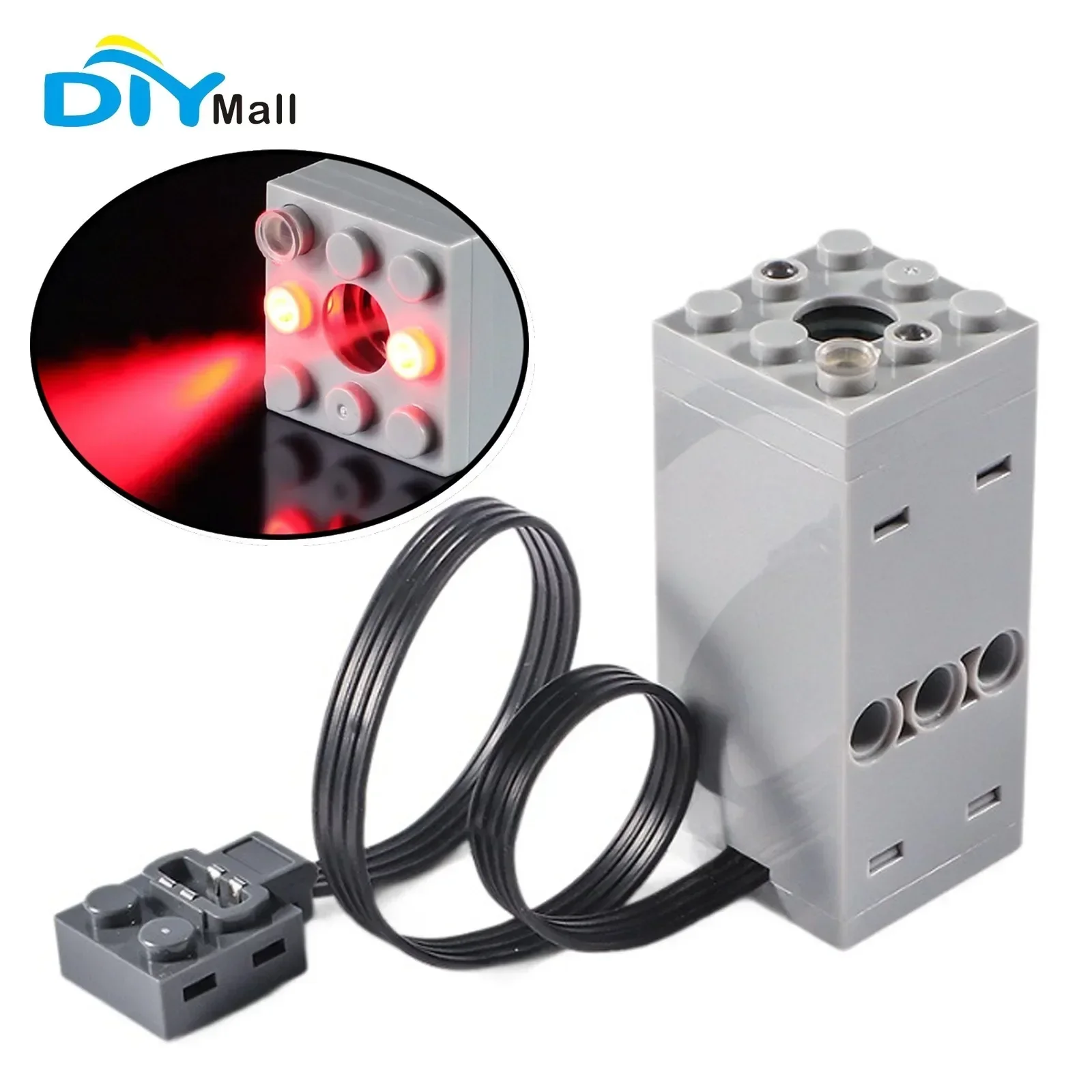 

electric spray accessory，MOC building block simulation spray lamp, perfect for car, building, and military modifications