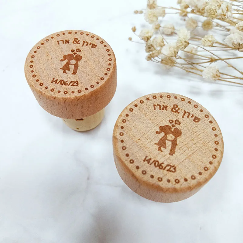 

Custom Wine Bottle Stopper T-shape Leak Free Wine Cork Personalized Bottle Cork Toppers Bride and Groom Wedding Festival Fav