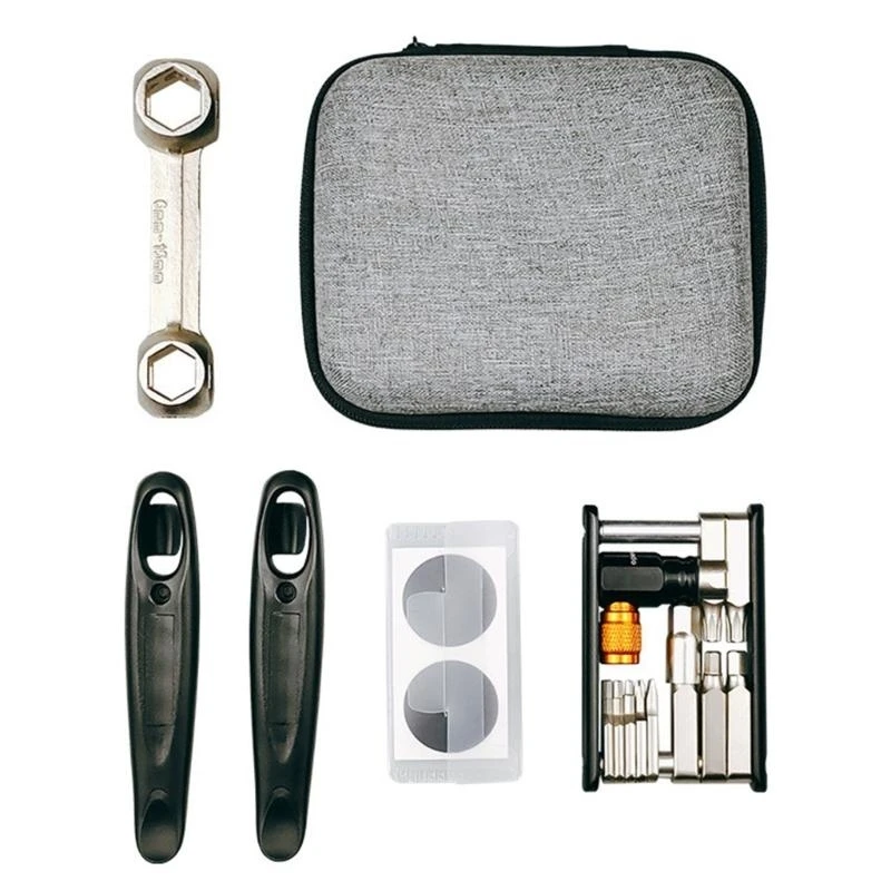 

Road Bike Tire Repairs Set with Bag Bike Mechanic Repairs Tool for Mountain Bike