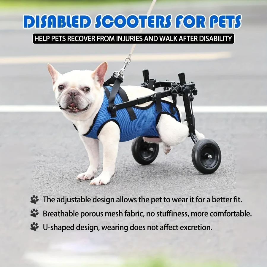 Pet Trolley Adjustable Hind Leg Disabled Pet Dog Mobility Aid Light Rehabilitation Legs Pet Wheelchair Walk Trolley Tools