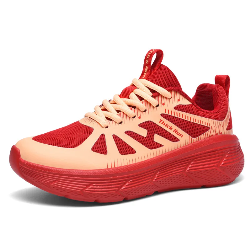 

New Men Women Running Shoes Thick Sole Cushioning Sneakers Breathable Mesh Lightweight Jogging Training Athletic Walking Shoes