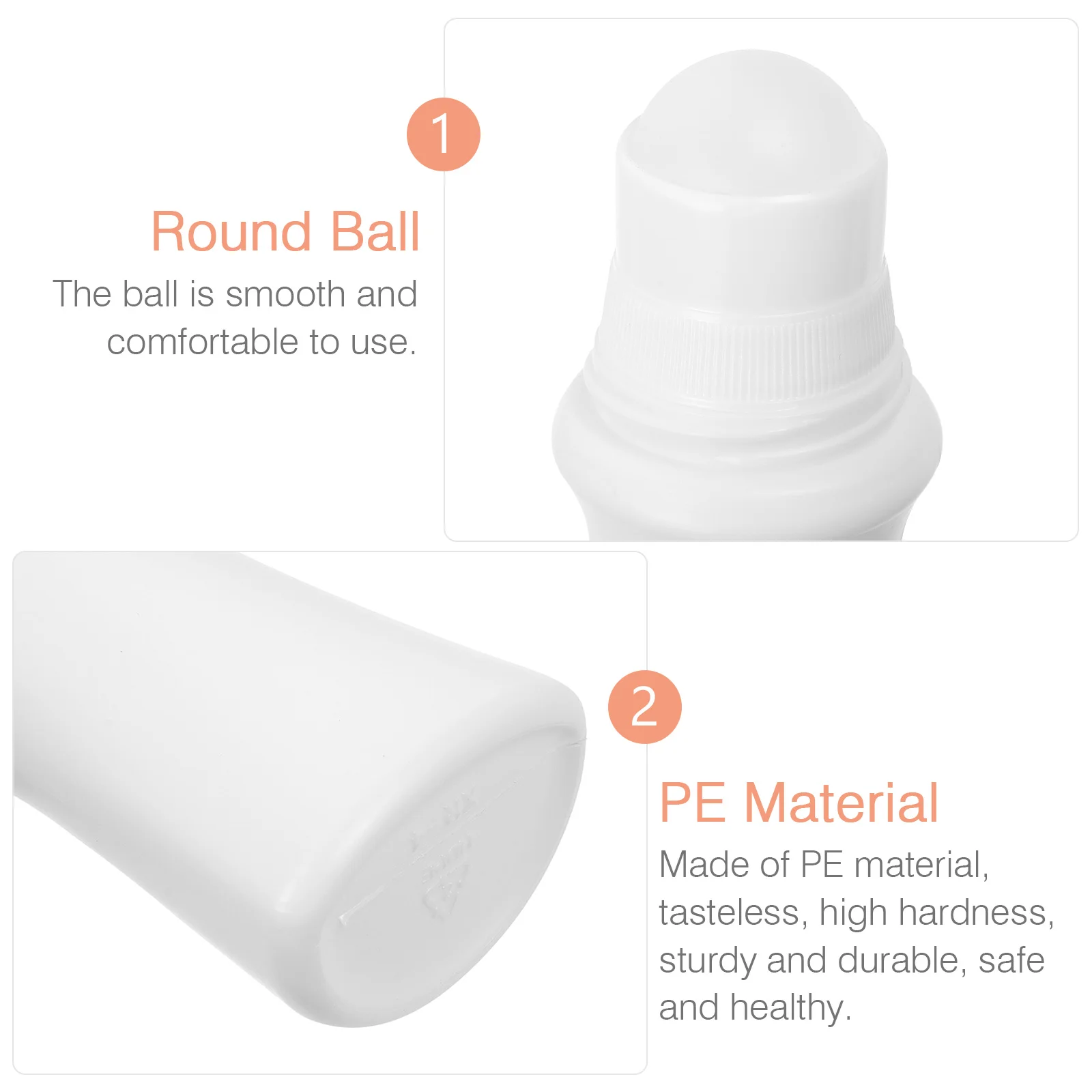 Natural Oils Roller Bottle Scent Refillable Roll-on Deodorant Bottles Empty White Essential