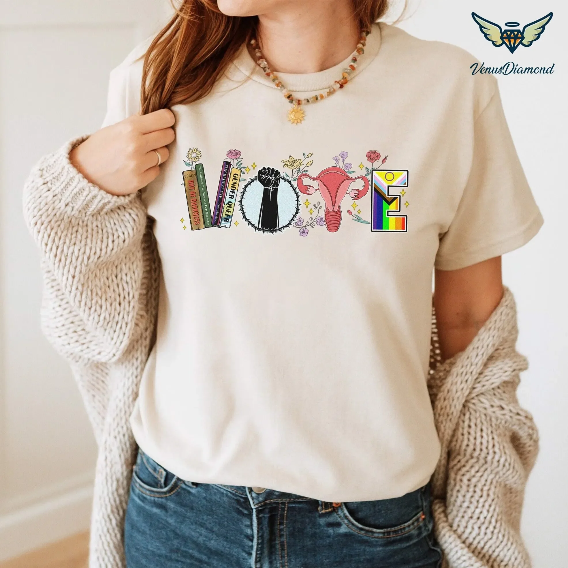 

Vote SweaT T Shirt Political Activism Banned Books Reproductive Rights BLM Roe V Wade Human LGBT