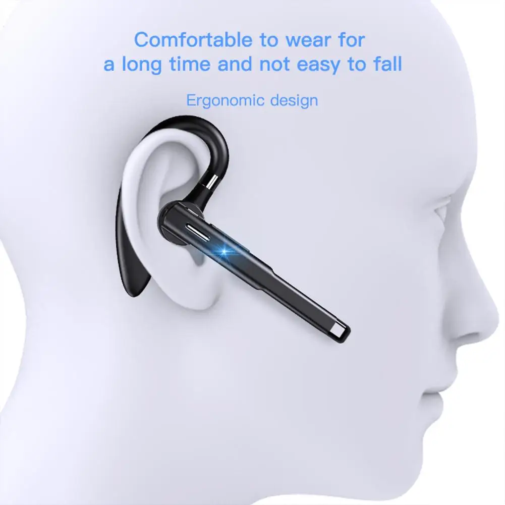 YYK-520 2nd Generation Wireless Bluetooth Headset Business Ear-mounted Compatible 5.1 Hands-free Call Noise Reduction Headphones