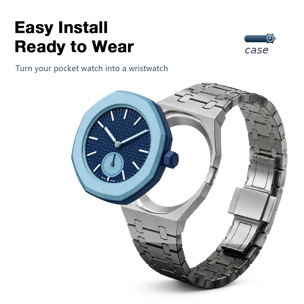 Stainless Steel & Fluororubber Strap For AP S watch Case Luxury Modification Kit, Changer to Wristwatch Accessories Bracelet