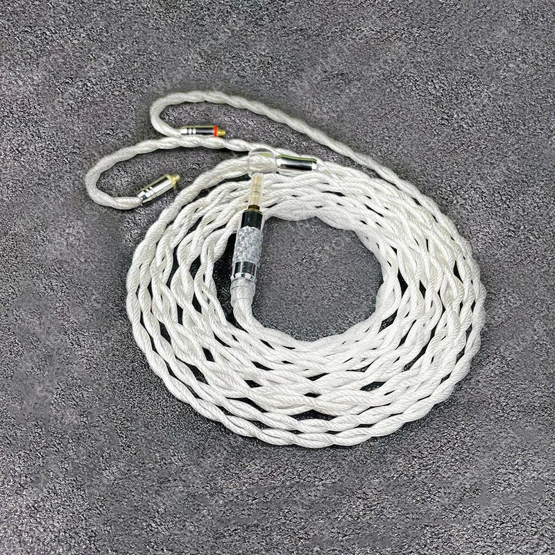 DIY FURUTECH 4-Strands 7N OCC Plated Silver MMCX 0.78 2Pin Headphone Cable 3.5mm 2.5mm 4.4mm  QDC TFZ IE80S A2DC Custom Cable