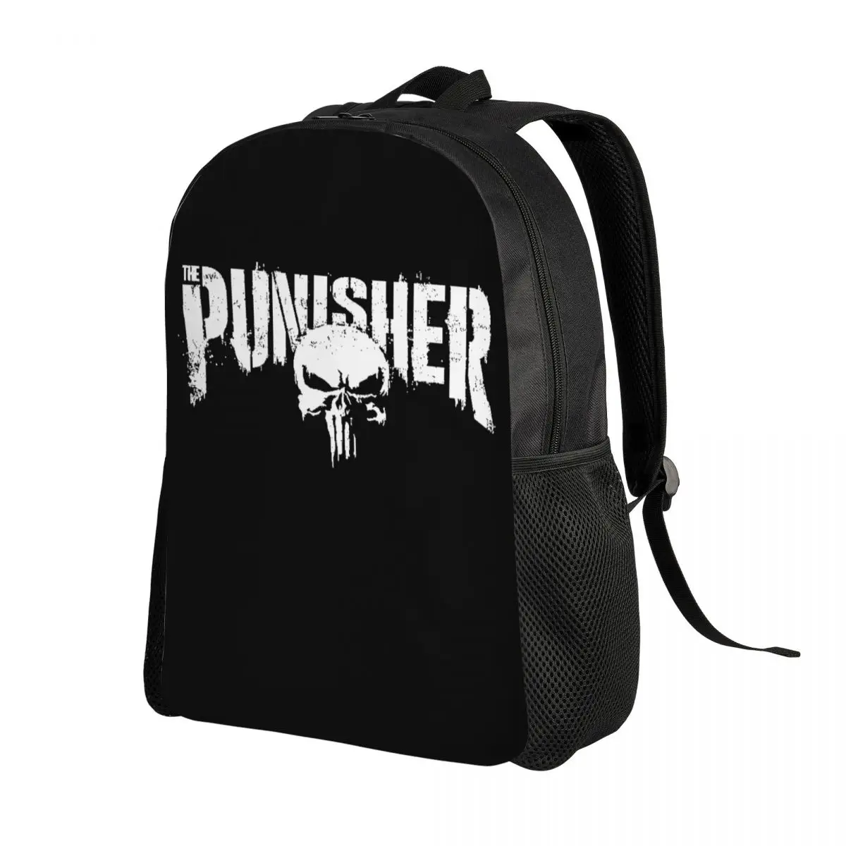 Customized Superhero Backpack Men Women Basic Bookbag for College School Punisher Skull Symbol Bags