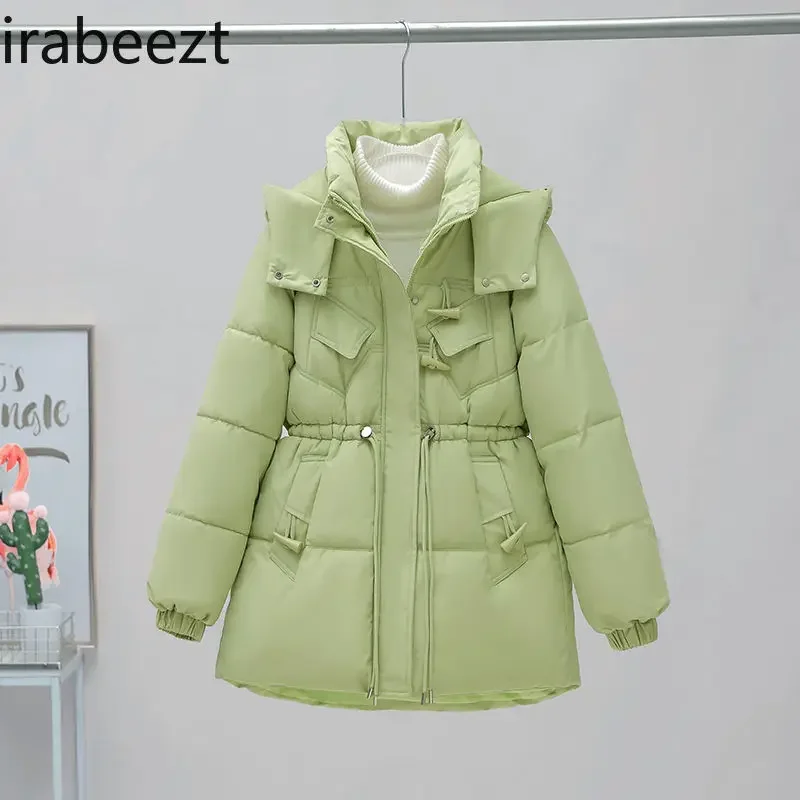 

Women's Mid-length 2024 New Winterhot Salewinter Coat Korean Version of Fashion Loose Foreign Style Cotton-padded Jacket