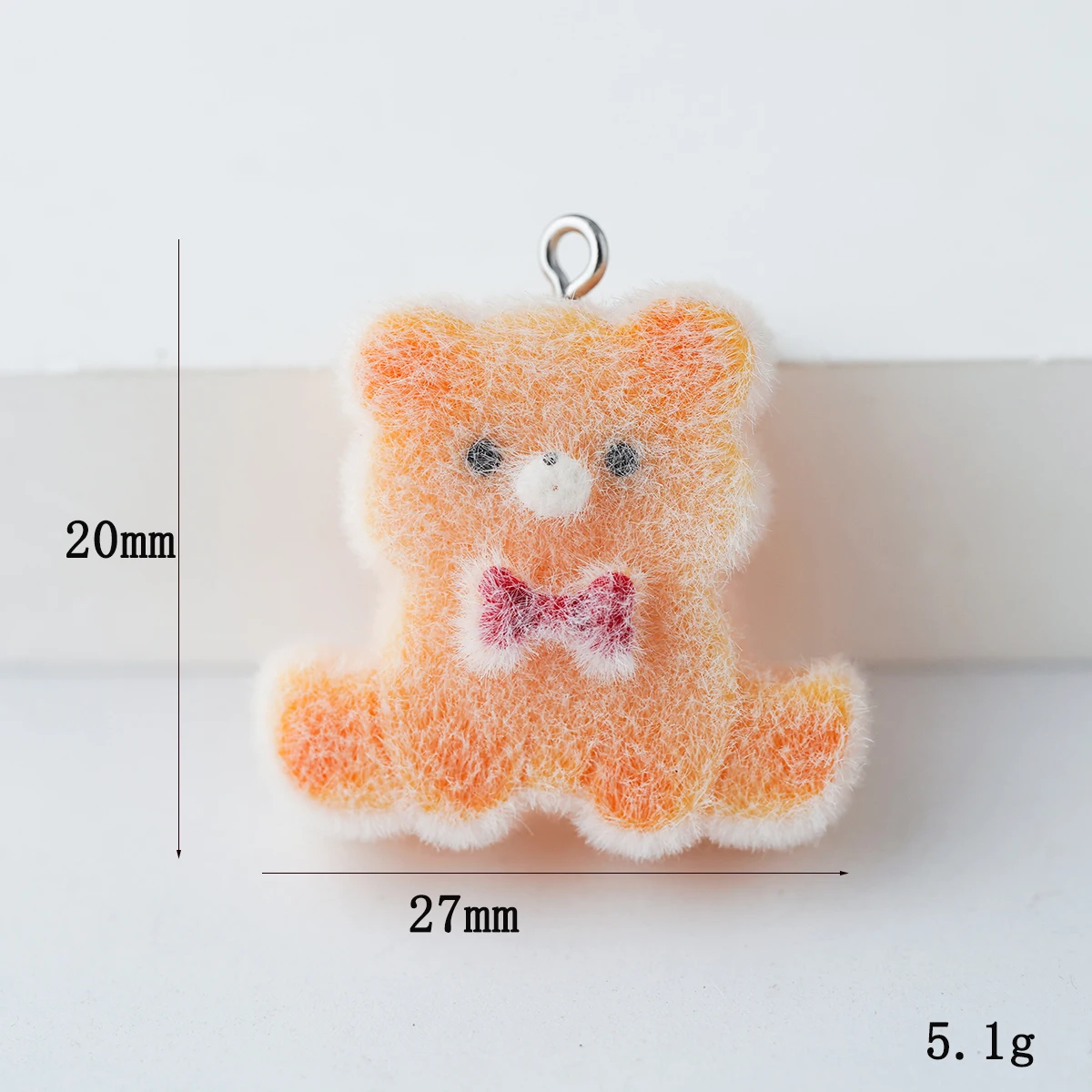 20pcs Cute Bear biscuits Charms Cartoon resin animal pendant for diy jewelry Necklace Keychain Accessory making