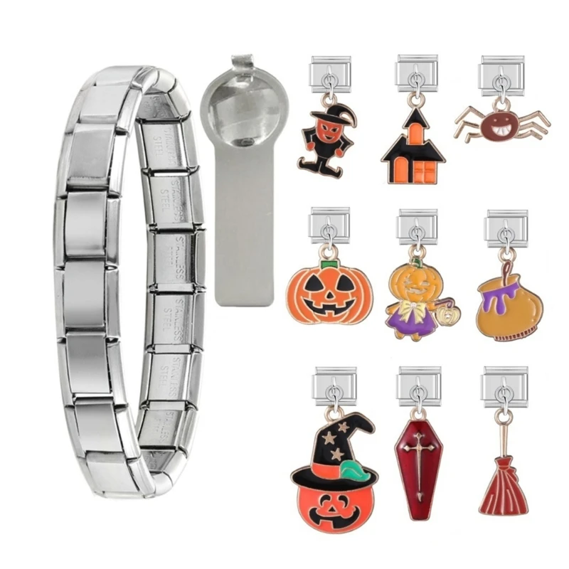 

Italian Charm Link Bracelet Jewelry Making Part Module Accessaries Stainless Steel Bracelet Making Supplies for Jewelry