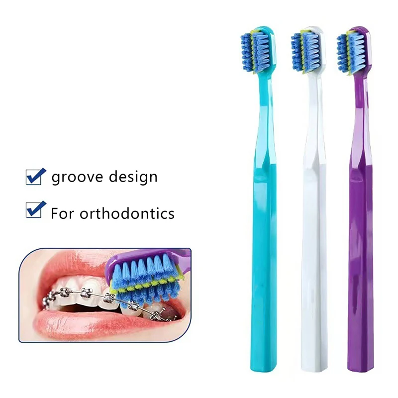 

1PCS Dental Tooth Brush Soft Bristle Toothbrush Clean Orthodontic Braces Adult Orthodontic Toothbrushes For Oral Health Care