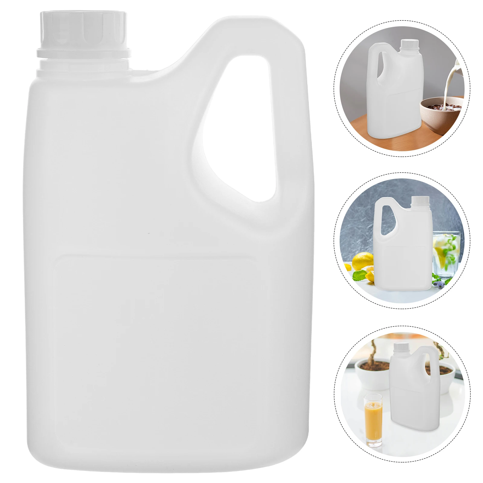2L Large Capacity Juice With Handle Reusable Beverage Container Milk Tea Bottle Cold Drink Storage Lightweight Plastic Empty