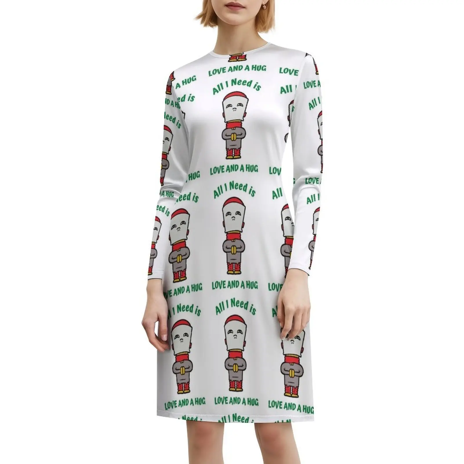 Un adolescent nécessite l'amour et un câlin robe de Style coréen pour les femmes robe décontractée élégante pour la fête ou un usage quotidien je t'aime vraiment manquez