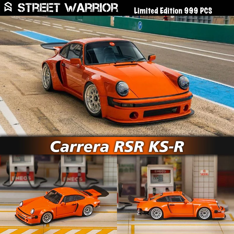 

SW In Stock 1:64 Orange Carrera RSR KS-R Diecast Diorama Car Model Collection Street Warrior