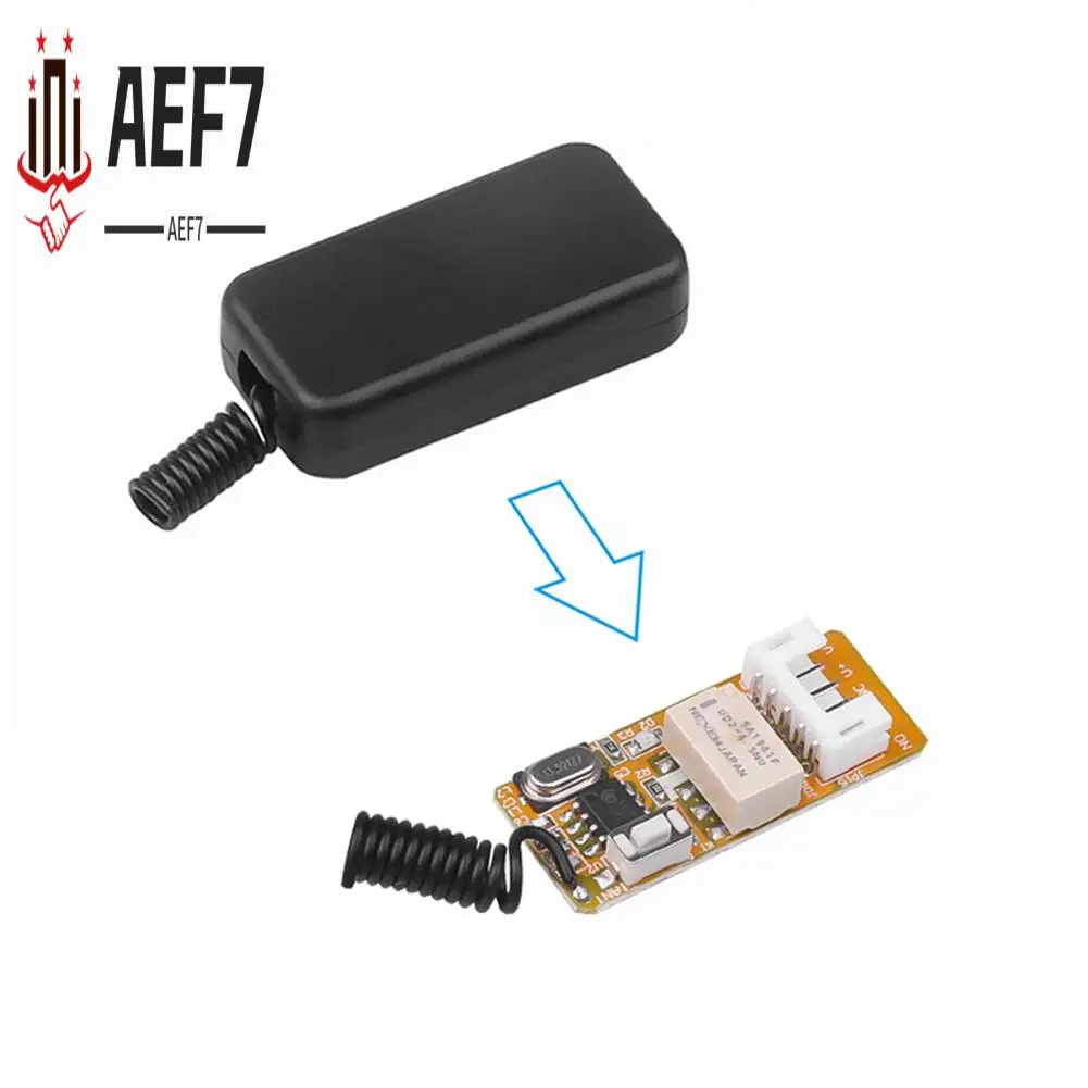 

AEF7-1 Set 433Mhz Control Switch Small Contact NO COM NC Learning Button Control Switch Wireless Remote Control Switch