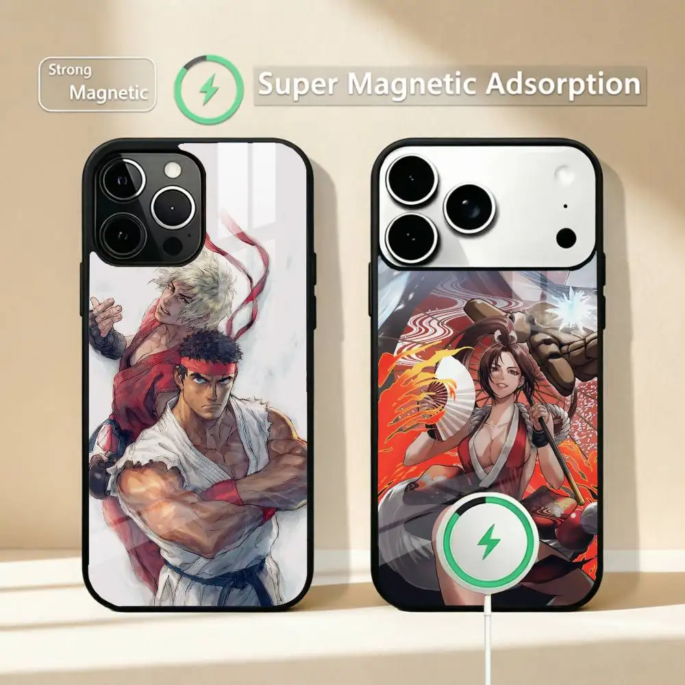 

K-King of Fighters KOF Game Phone Case For iPhone17,16,15,14,13,12,11 Plus,Pro Compatible with magnetic wireless charging