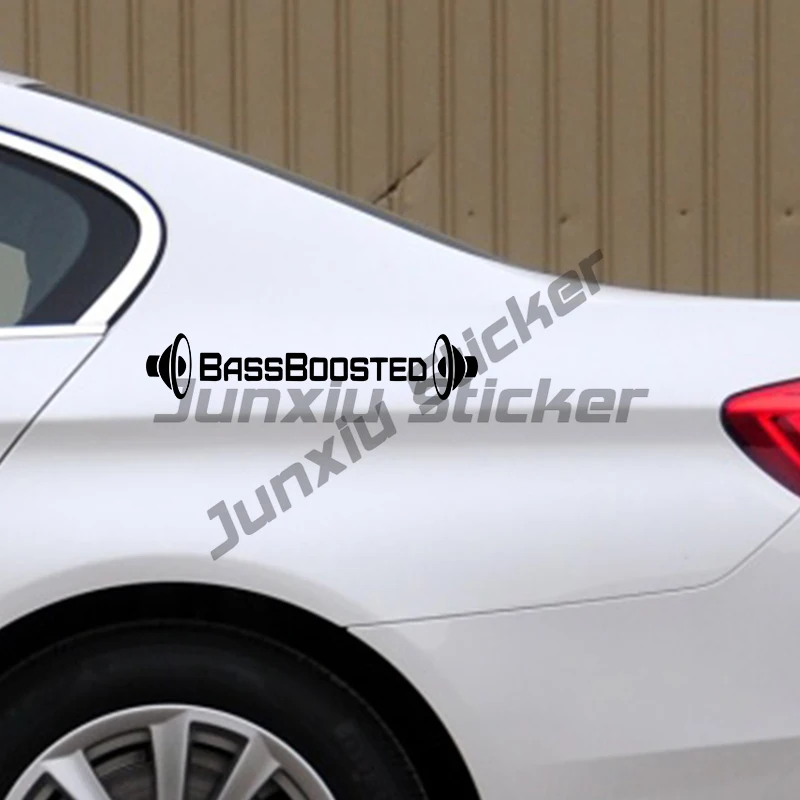 Car Styling Funny BassBoosted Bass Boosted Car Vinyl Decal Body Stickers PVC Vinyl Decal Car Accessory