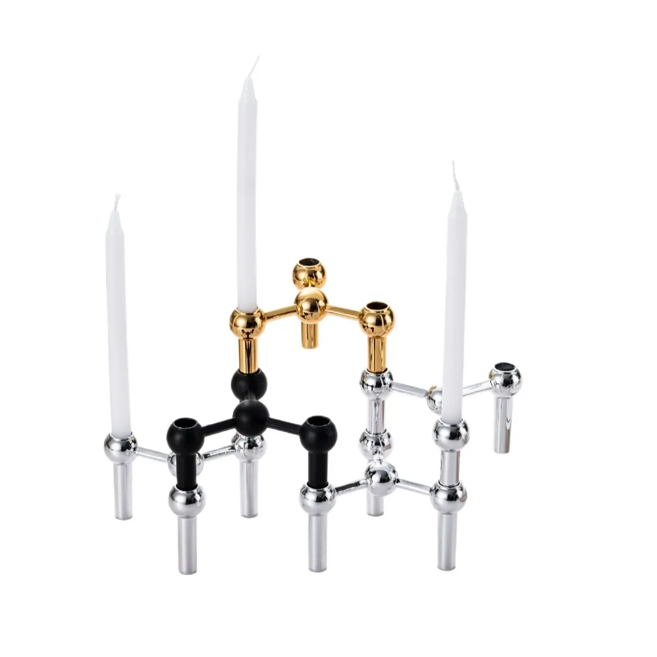 Light Luxury Candlestick Element Candle holder Party Dinner Western Restaurant Candlestick Stand Alloy Desktop Decor Ornament