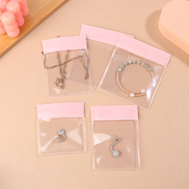 10Pcs Thicken EVA Jewelry Package Bags Transparent Anti-Oxidation Organizer Bag Jewelry Display Storage Self Sealing Pouches