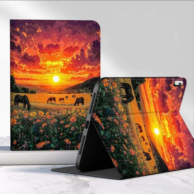 Horse Herd Life For Lenovo Xiaoxin Pad Pro Tab M10 K10 Plus 3rd Y700 Gen 11 11.2 11.5 12.7 8.8 Inch Tablet Case