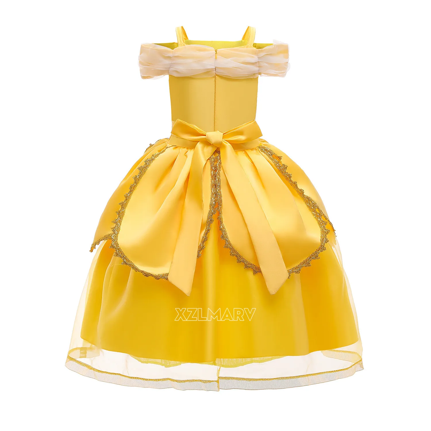 Girls Belle Dress Kids Ball Gown Princess Costume Beauty and Beast Children Christmas Birthday Carnival Party Cosplay Disguise