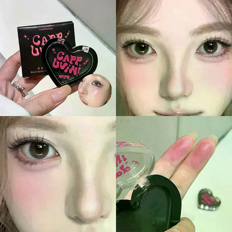 Love Shape Cappuvini Blush Black Changing Blush Cheek Tint Crystal Moisturizing Rose Blusher Transparent Chang Gel Rouge Cream