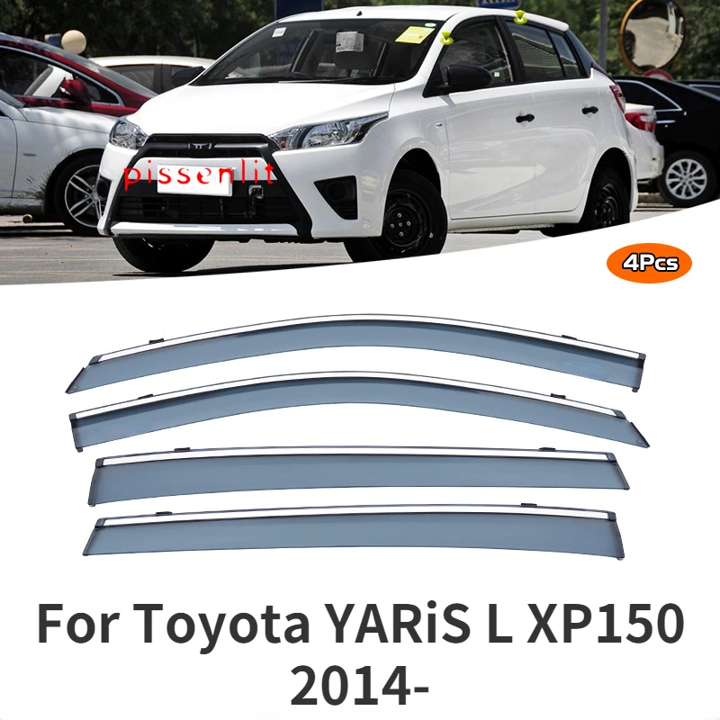 

Аксессуары для Toyota YARiS L 2014, солнцезащитный козырек для окна на крышу, дождь, дефлектор, спойлер, крыло, хромированная отделка окна, водонепроницаемый чехол