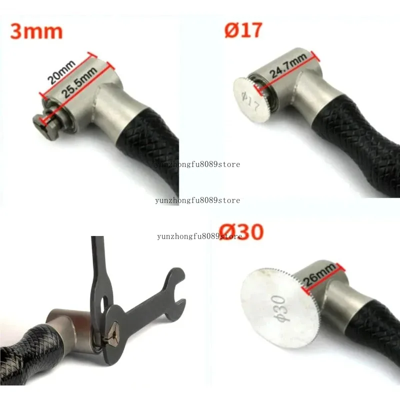 90 Degree Micro Grinder 3mm Electric Powered Elbow Polishing Cutting Tool For Model 90D Jewelry Crafting