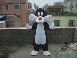 New Adult Black and White Cat Mascot Costume Halloween Christmas Dress Full Body Props Outfit Mascot Costume