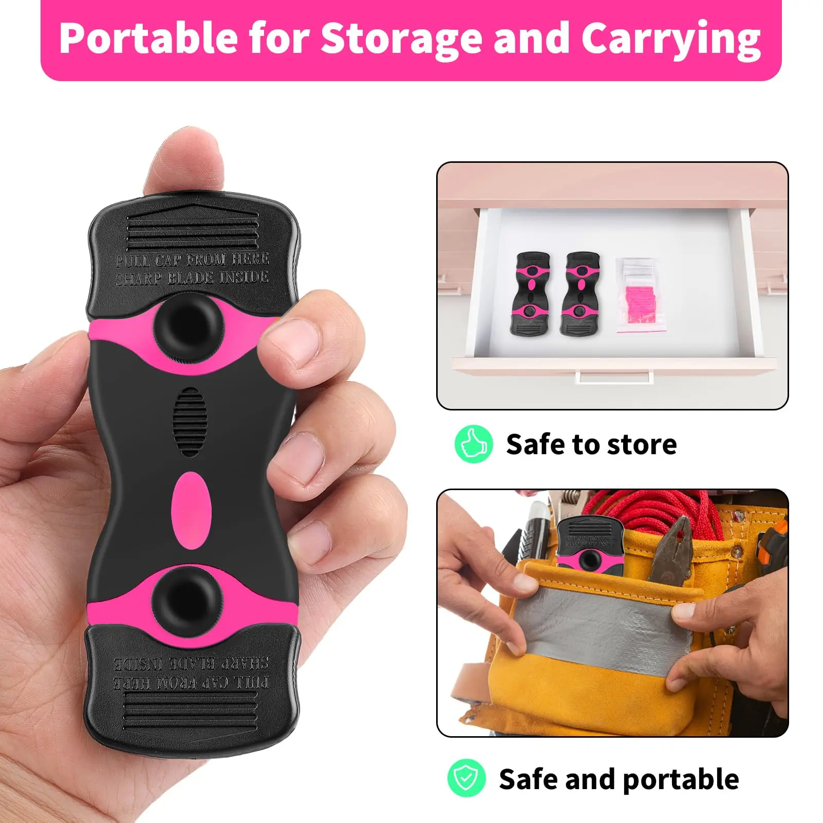 Plastic /Metal Razor Blade Scraper Edge Removal Tool with Blade Label Sticker Decal Removal Car Window Tint Vinyl Application