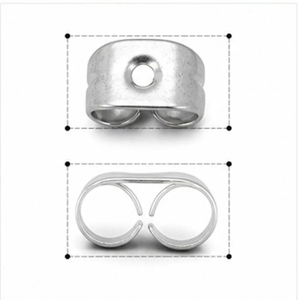 500Pcs Stainless Steel Ear Stopper Earnuts Earring Backs for Earring Loss Prevention Secure Sliding Design Silver Shine Everyday