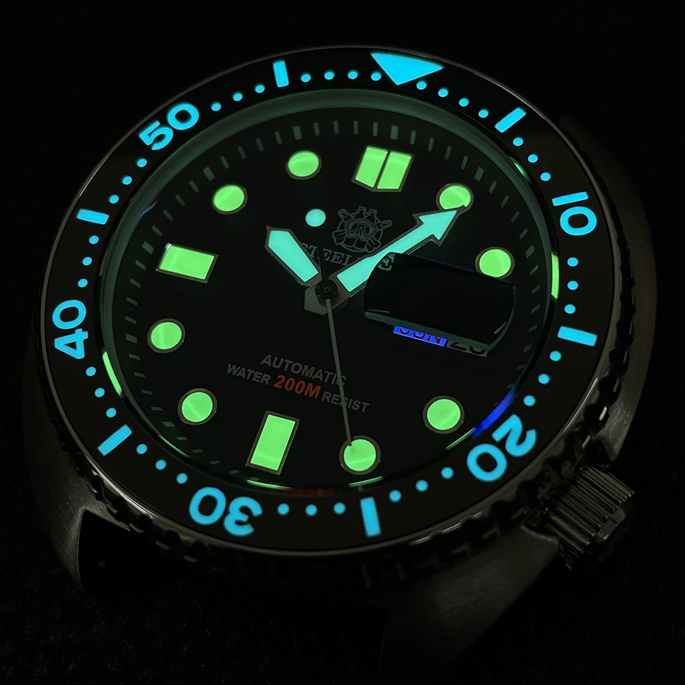 STEELDIVE Rubber Band SD1972 New Arrival Week Display Super Luminous NH36 Automatic Mens Dive Watches with Ceramic Bezel