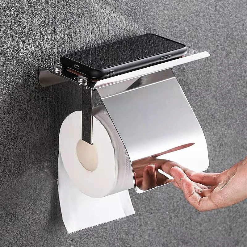

Paper Towel Holder Stainless Toilet Paper Holder Bathroom Shelf Toilet Accessories Kitchen Wall Hanging Toilet Paper Roll Holder