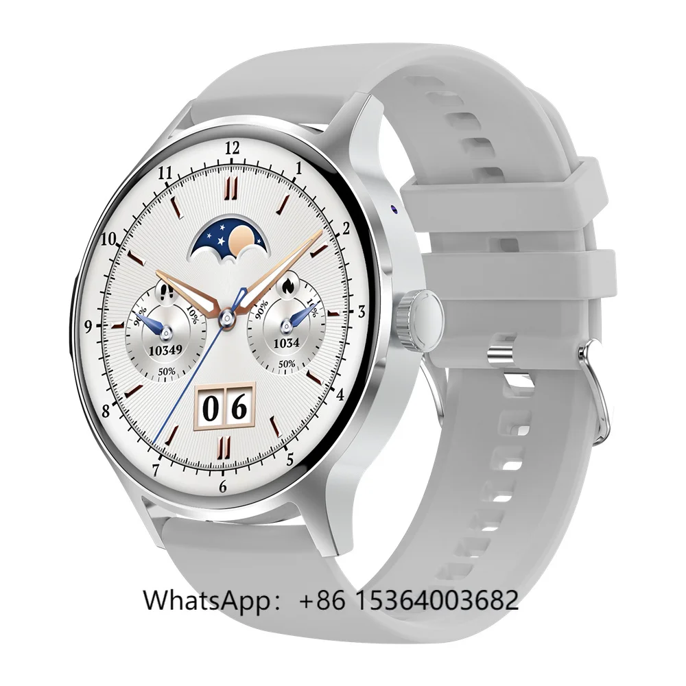 

TJXL-GAOKE Amoled Smartwatch HK30 Montre Connectee Health Monitoring Smart Watch for Ladies Men Water Proof Smart Watch Round