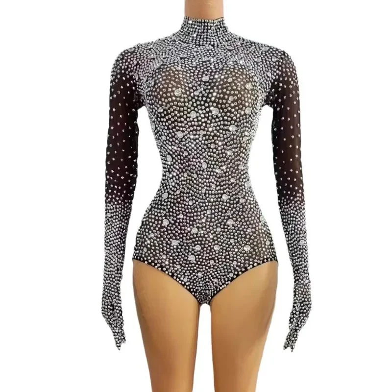 Rayla Full Glove Bodysuit Luxury Show Birthday party stage outfit