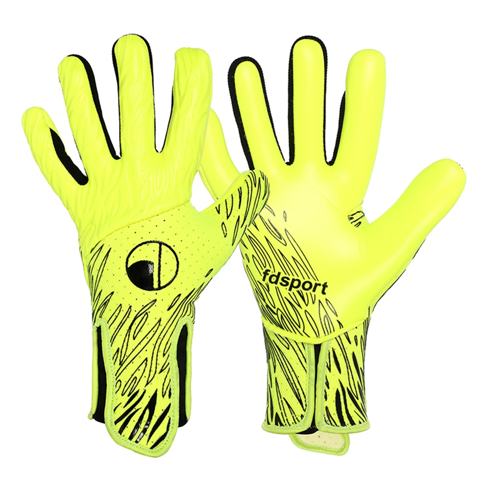 

Goalkeeper Gloves 4mm Latex Breathable Anti-Slip for Soccer Football Match Training Finger Protection Grip Durable Comfortable