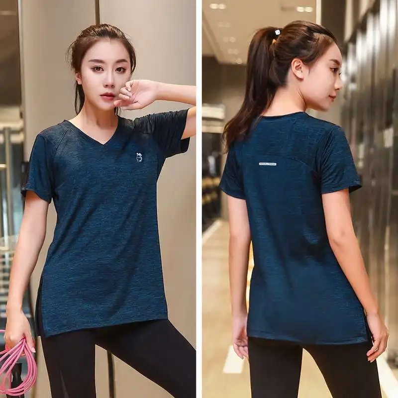 Quidry – t-shirt de Yoga pour femmes, vêtements de sport d'été, couleur Pure, autre matériau 00%, Collection printemps