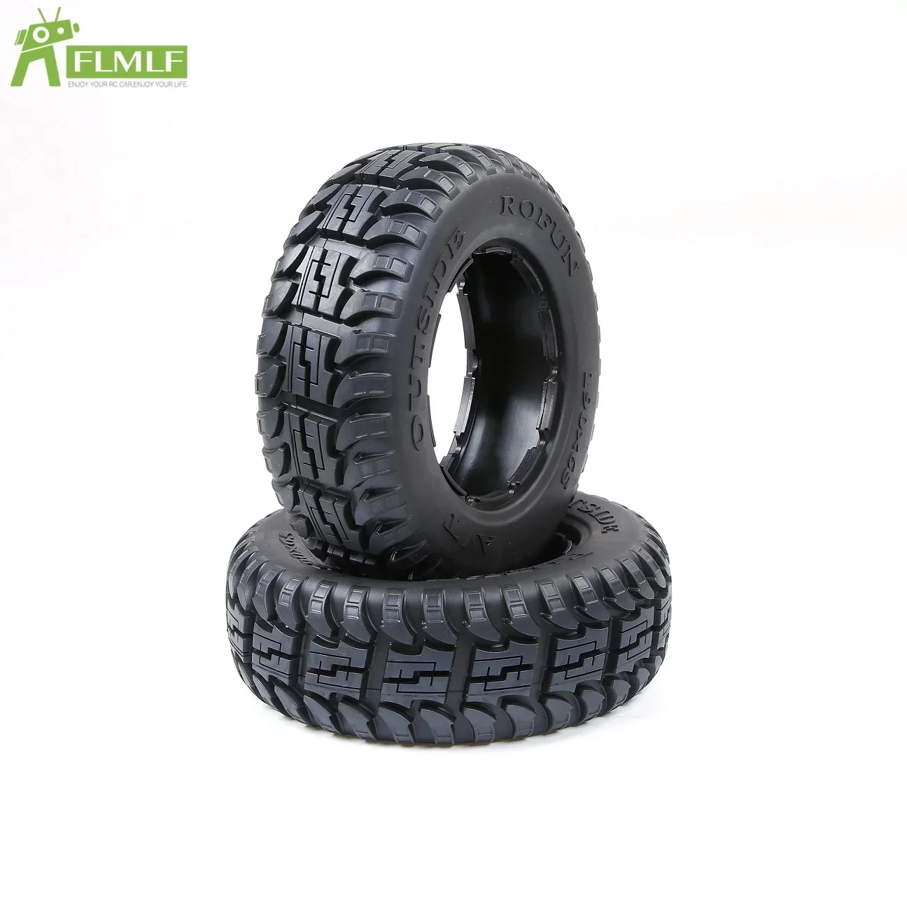 FLMLF All-terrain Front or Rear Wheel Tyre/ Tire Skin Set Fit for 1/5 HPI ROFUN BAHA ROVAN KM BAJA 5T 5SC Rc Car Toys Game Parts